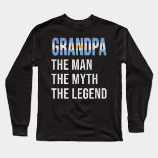 Grand Father Argentinian Grandpa The Man The Myth The Legend - Gift for Argentinian Dad With Roots From  Argentina Long Sleeve T-Shirt